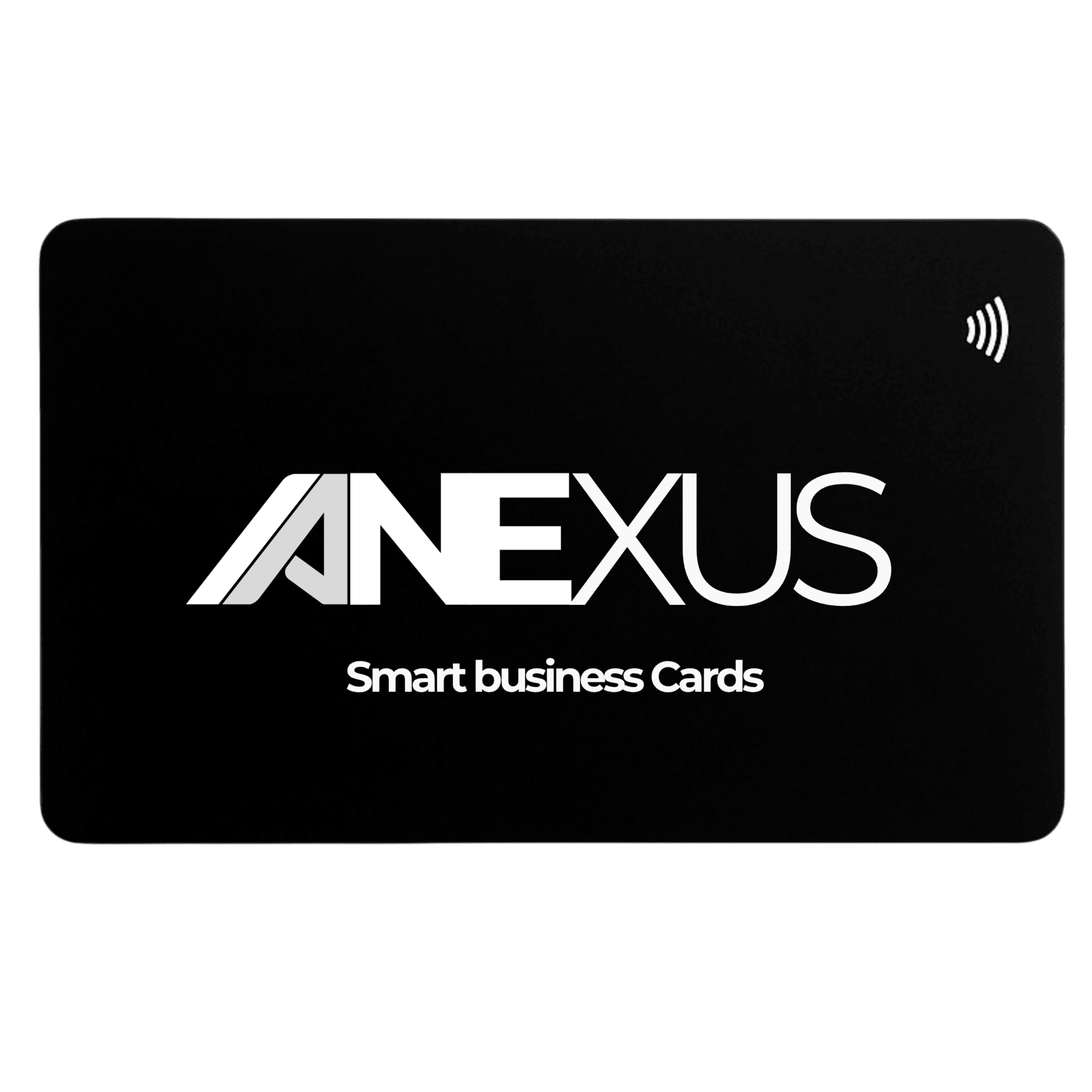 The Anexus Connect smart NFC business card — one reusable card that replaces printed paper business cards.